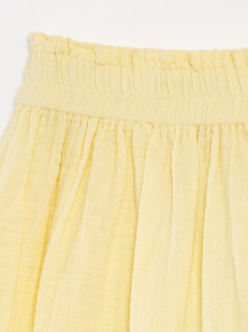 Falda larga de gasa de algodón - Kiabi