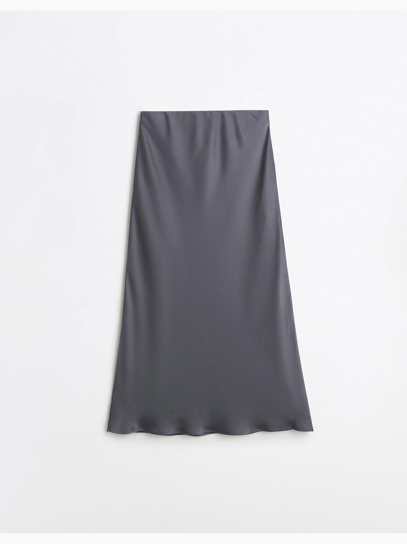 Falda larga de satén, MO Fashion Gris - Kiabi