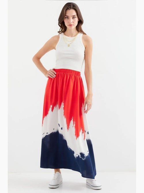 Falda larga de viscosa estampada bdart - Kiabi Falda larga de viscosa estampada bdart - Kiabi