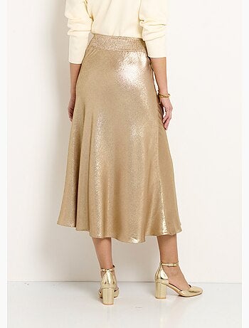 Falda larga elástica con purpurina y vuelo - Afibel