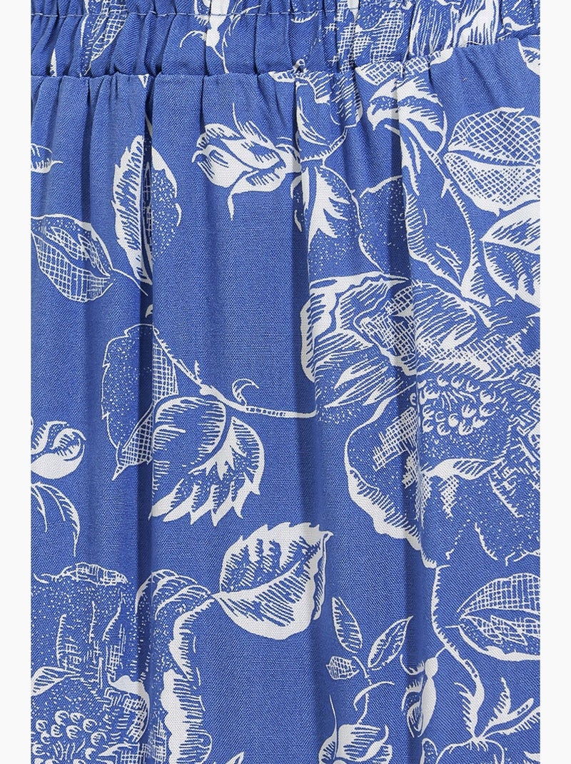 Falda larga estampada bdart Azul laguna - Kiabi