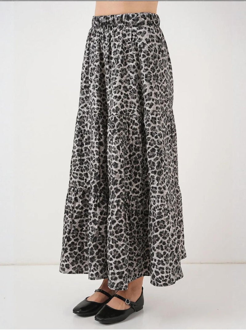 Falda larga estampada bdart Gris negro - Kiabi