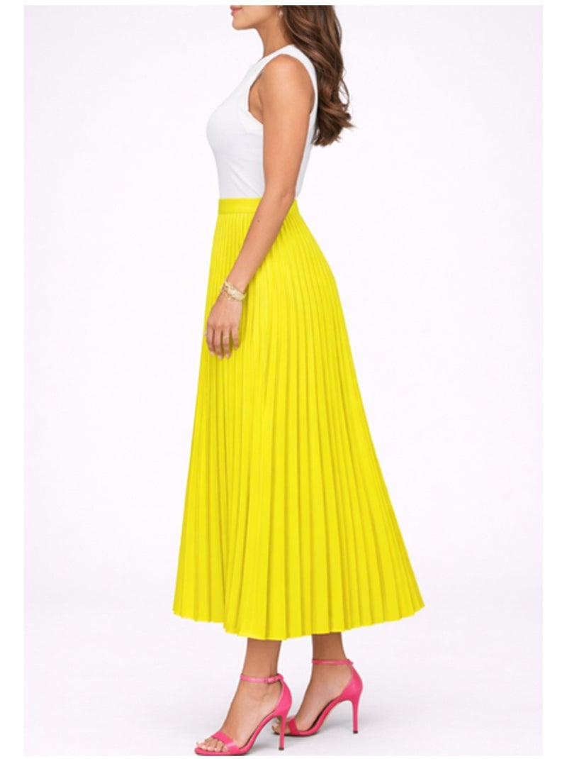 Falda larga Kebello Amarillo - Kiabi