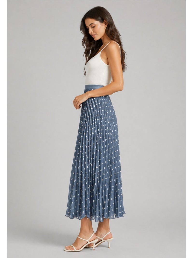 Falda larga Kebello Azul - Kiabi