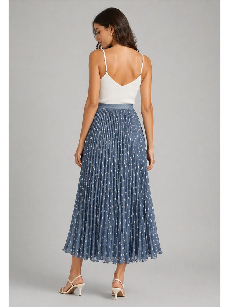 Falda larga Kebello Azul - Kiabi