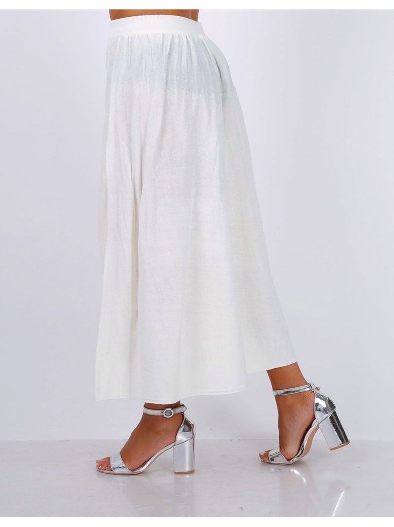 Falda larga Kebello Blanco - Kiabi