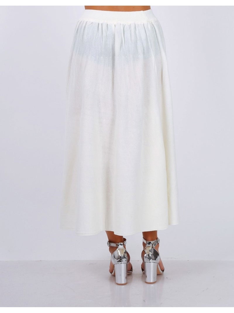 Falda larga Kebello Blanco - Kiabi