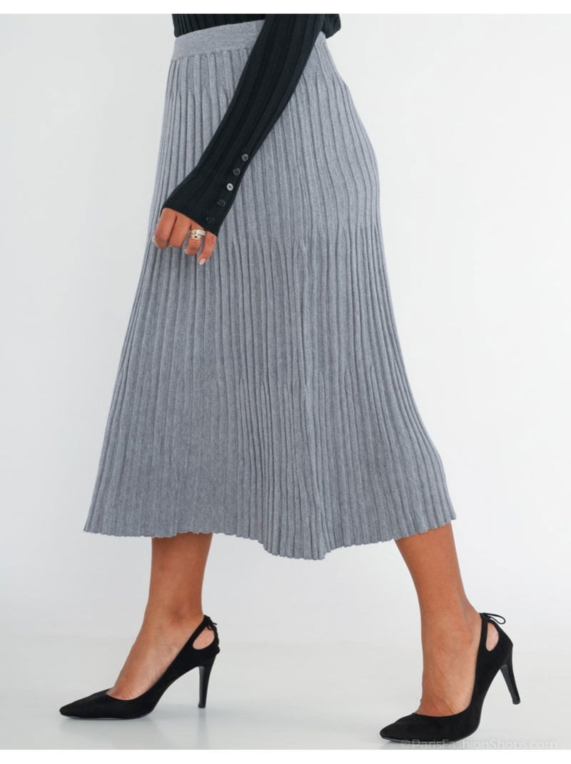 Falda larga Kebello Gris - Kiabi