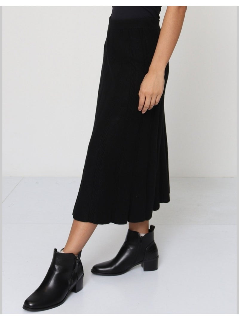 Falda larga Kebello Negro Negro - Kiabi
