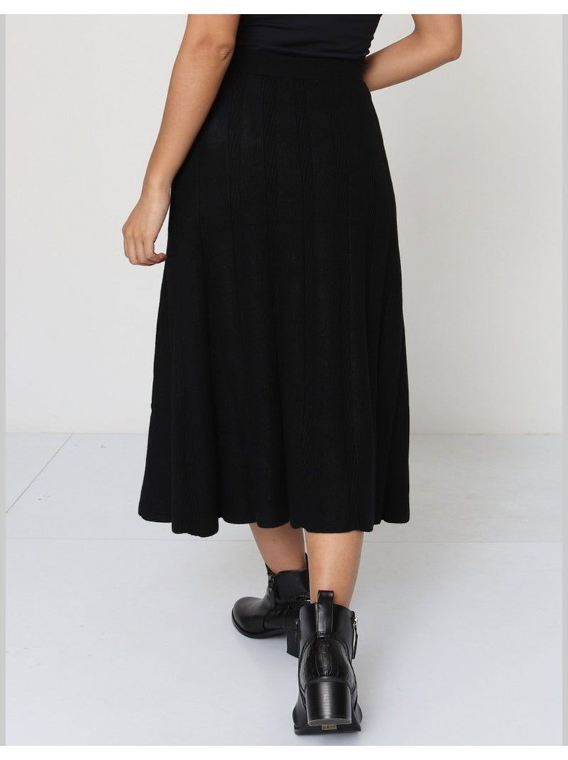Falda larga Kebello Negro Negro - Kiabi