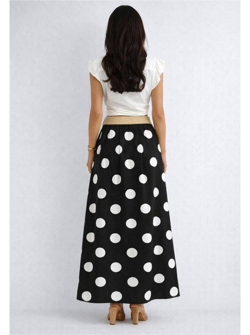 Falda larga Kebello Negro Negro - Kiabi