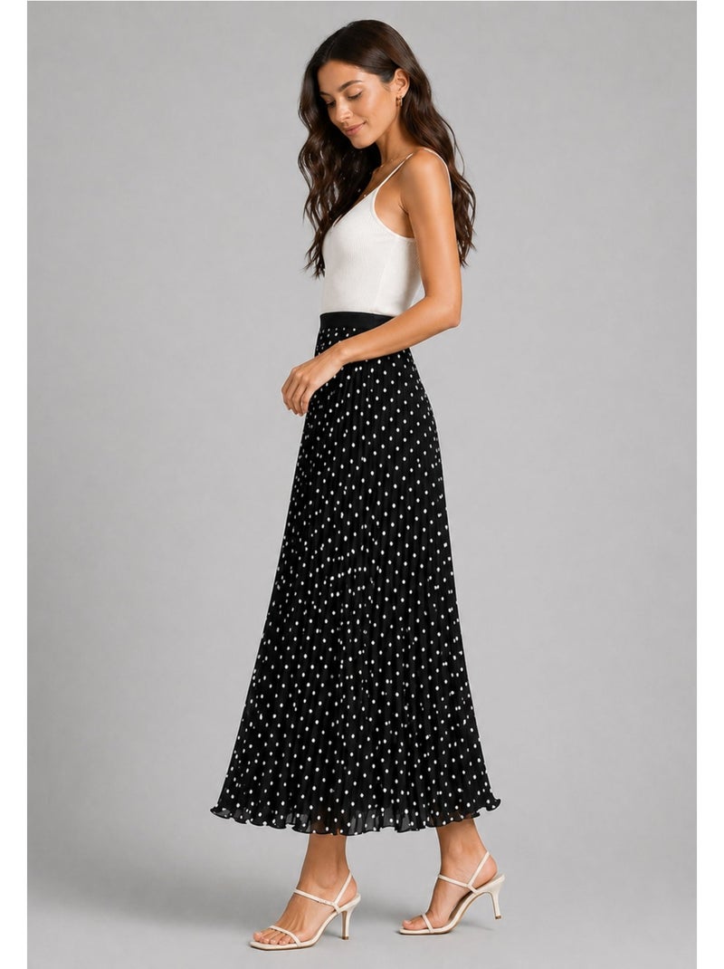 Falda larga Kebello Negro Negro - Kiabi