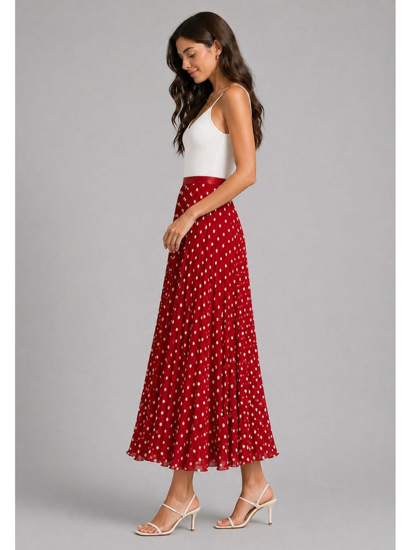 Falda larga Kebello Rojo - Kiabi