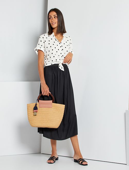 Falda larga premamá - negro - Kiabi - 19.00€