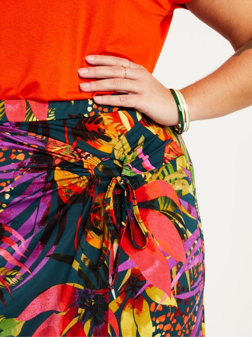 Falda larga recta con estampado exótico - AFIBEL - Kiabi