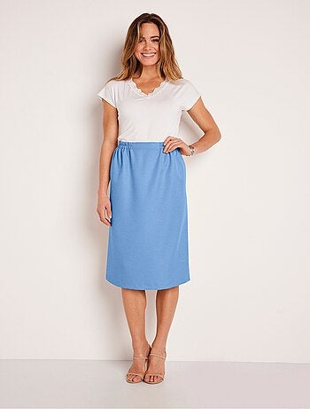 Falda larga recta de gabardina - Afibel