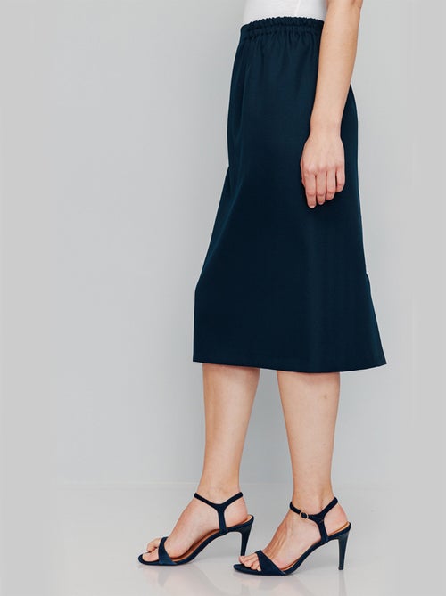 Falda larga recta de gabardina - Afibel - Kiabi