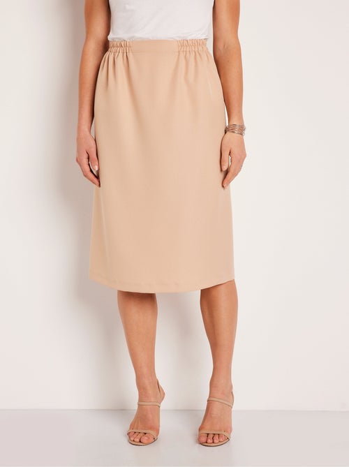 Falda larga recta de gabardina - Afibel - Kiabi