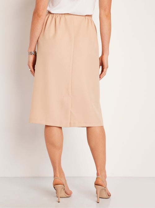 Falda larga recta de gabardina - Afibel - Kiabi