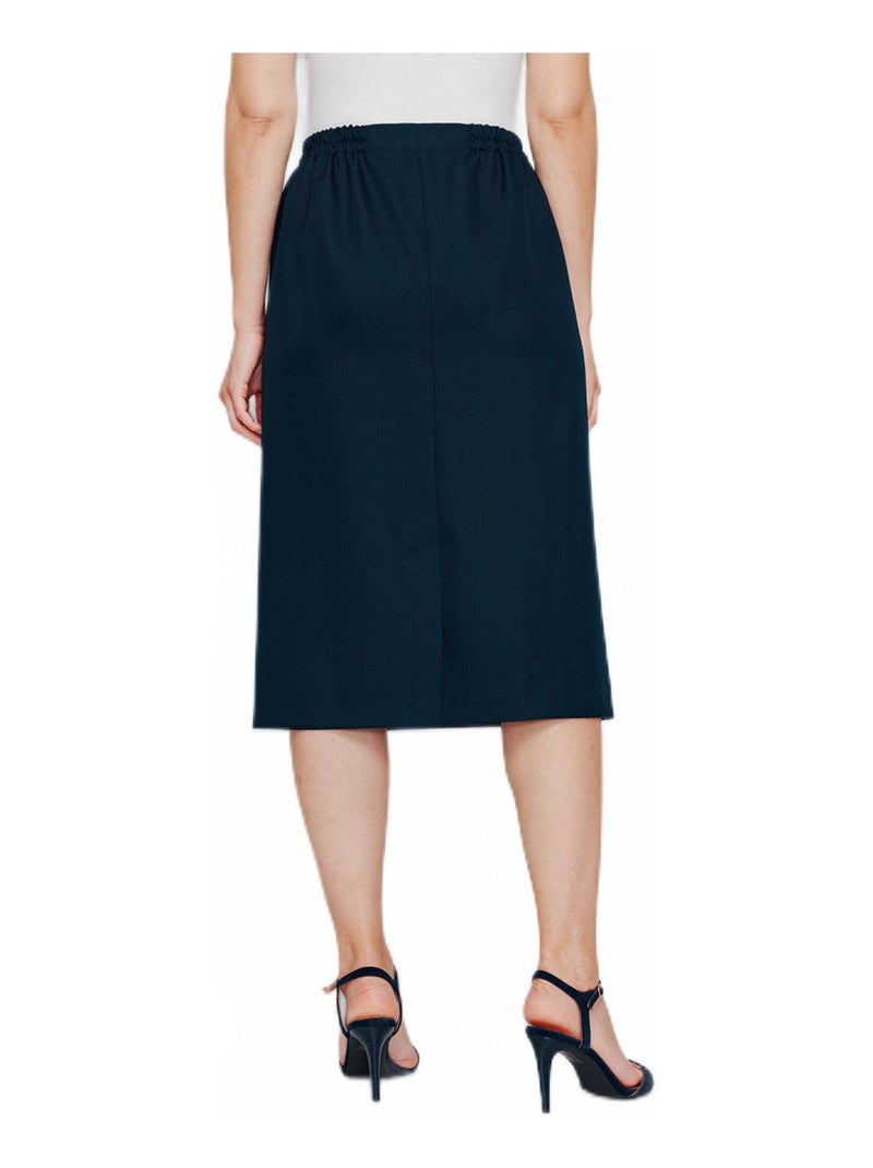 Falda larga recta de gabardina - Afibel Blanco - Kiabi
