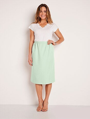 Falda larga recta de gabardina - Afibel