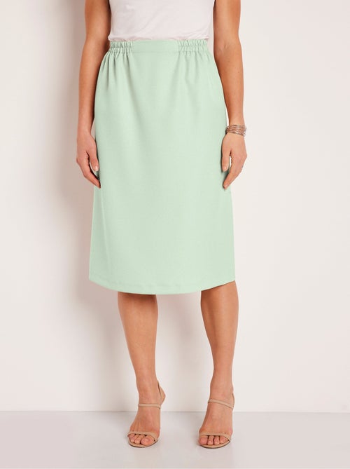 Falda larga recta de gabardina - Afibel - Kiabi