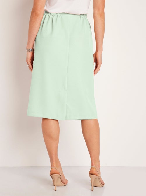 Falda larga recta de gabardina - Afibel - Kiabi