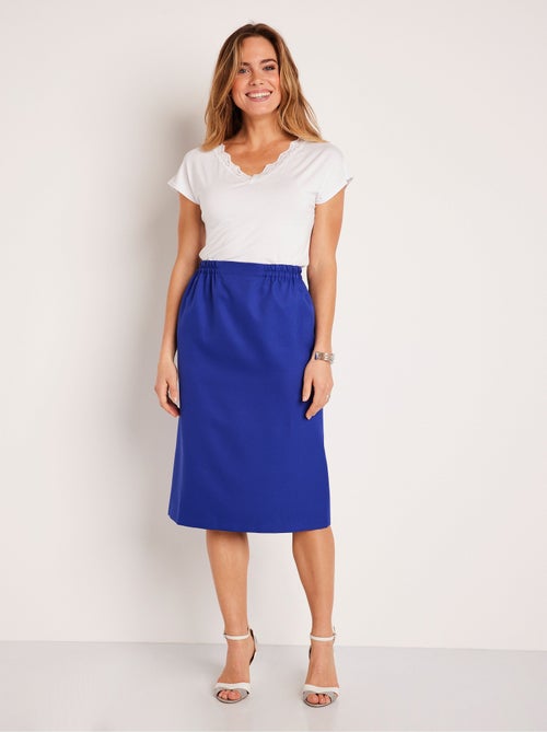 Falda larga recta de gabardina - Afibel - Kiabi