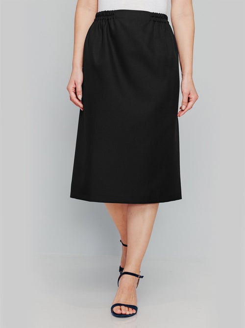 Falda larga recta de gabardina - Afibel - Kiabi