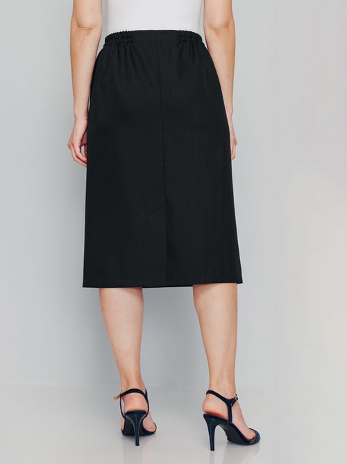Falda larga recta de gabardina - Afibel - Kiabi