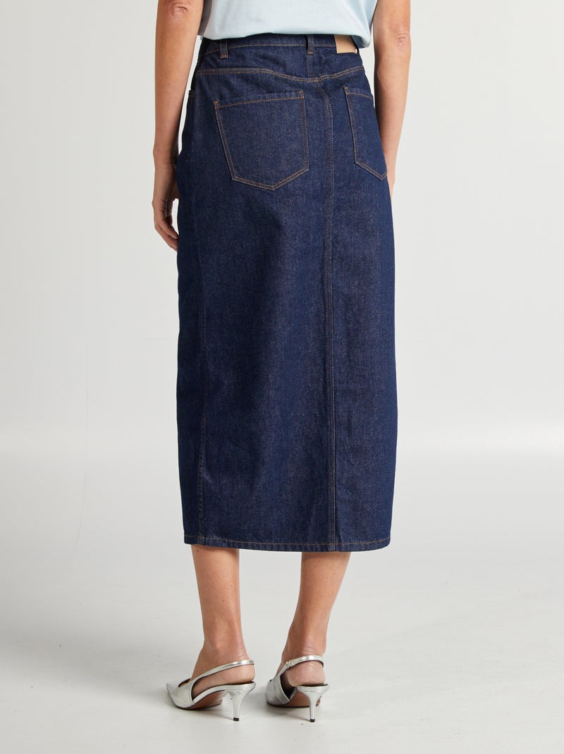 Falda larga vaquera AZUL - Kiabi