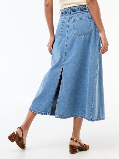 Falda larga vaquera - Kiabi