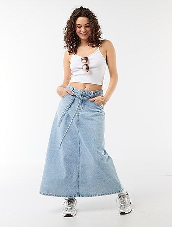 Falda larga vaquera