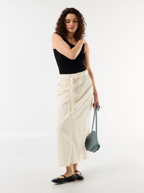 Falda larga vaquera - Kiabi