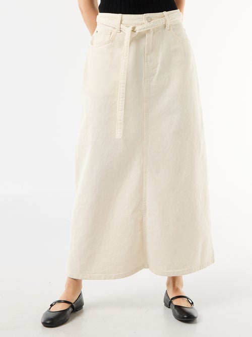 Falda larga vaquera - Kiabi