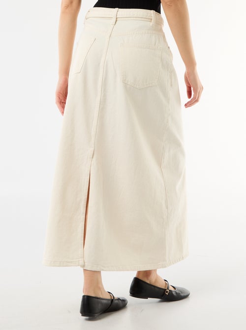 Falda larga vaquera - Kiabi