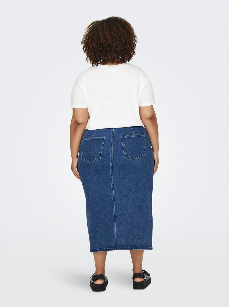 Falda larga vaquera 'Only Carmakoma' AZUL - Kiabi