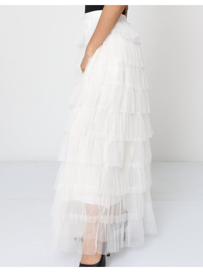 Falda larga Vero Moda Blanco - Kiabi