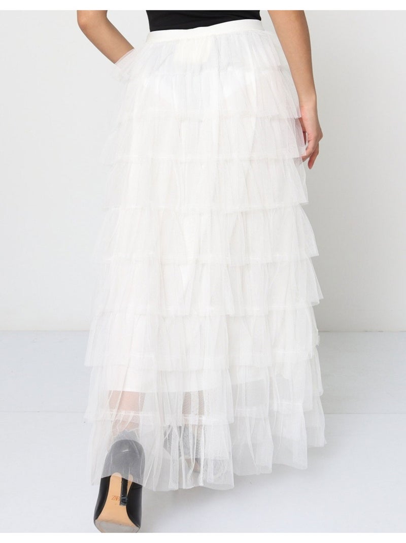 Falda larga Vero Moda Blanco - Kiabi