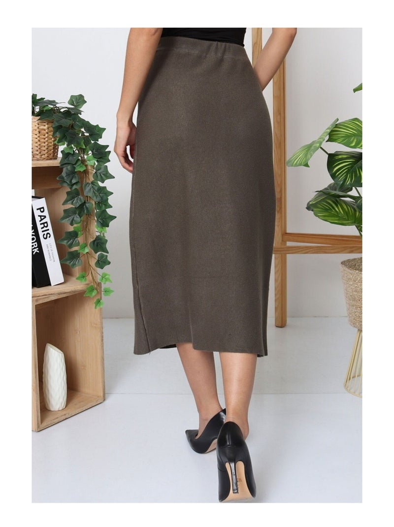 Falda larga Vero Moda Caqui - Kiabi