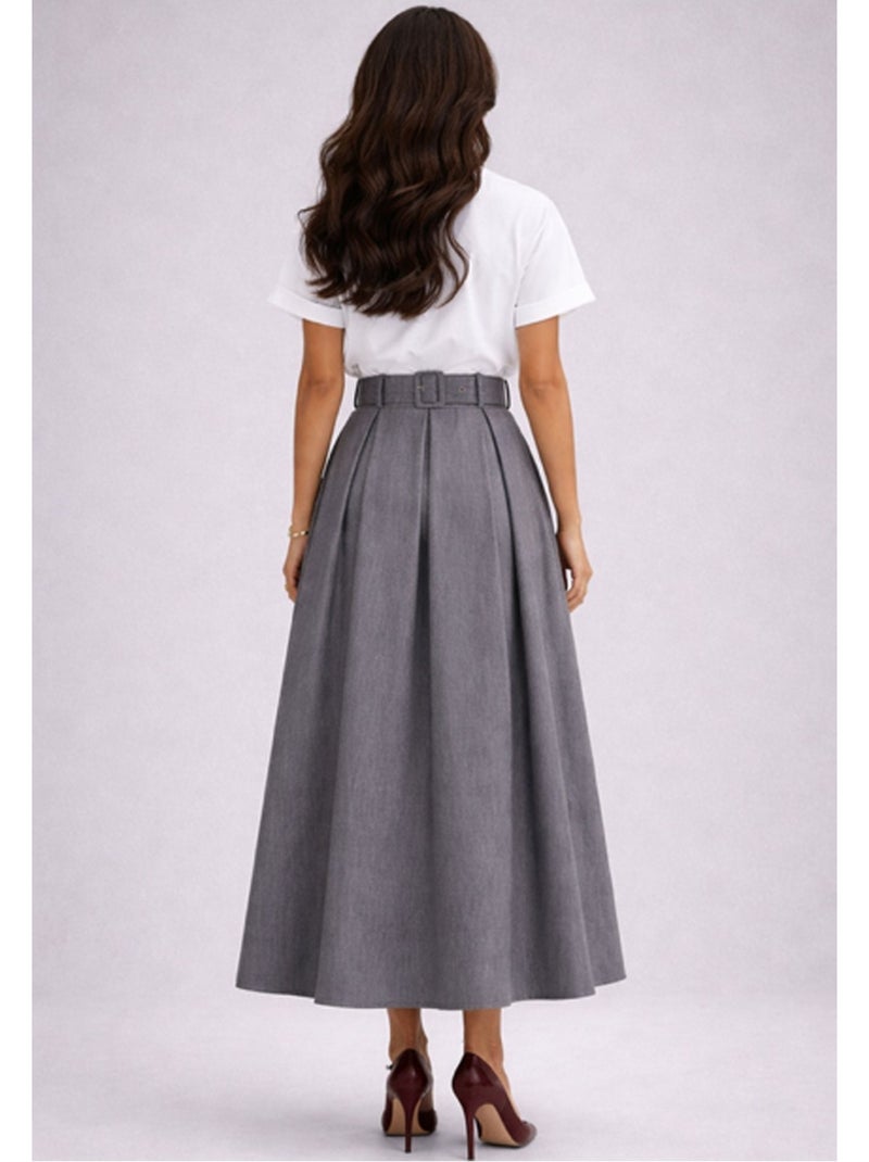 Falda larga Vero Moda Gris - Kiabi
