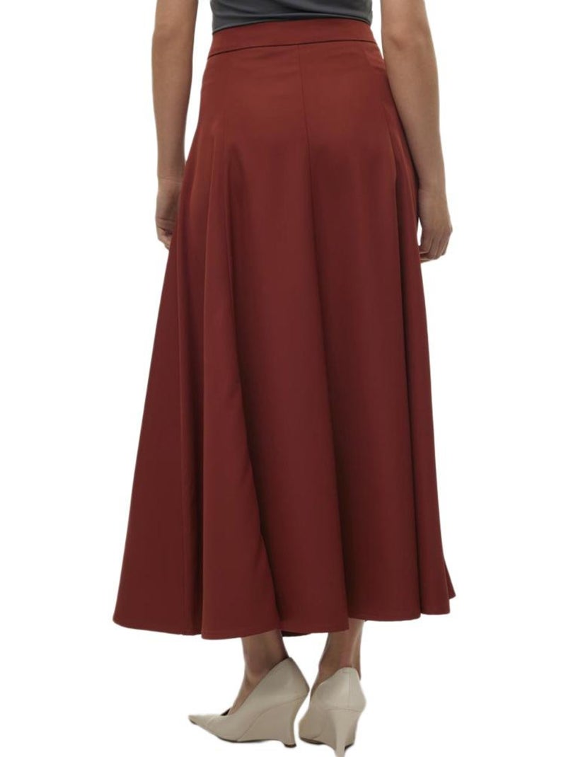 Falda Larga Vero Moda para Mujer Marrón tabaco - Kiabi