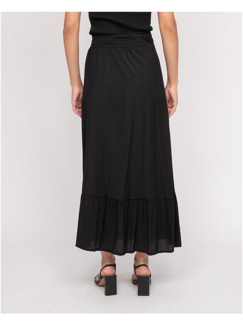 Falda larga XADALYS Negro - Kiabi