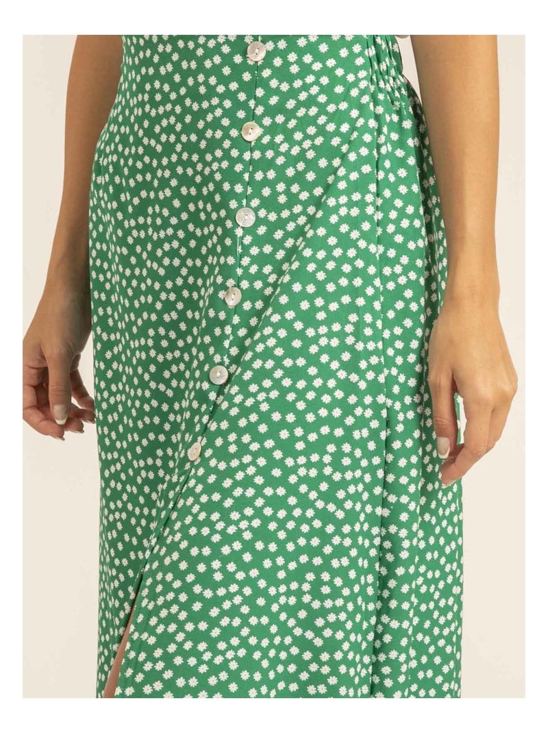 Falda larga xeroni Verde - Kiabi
