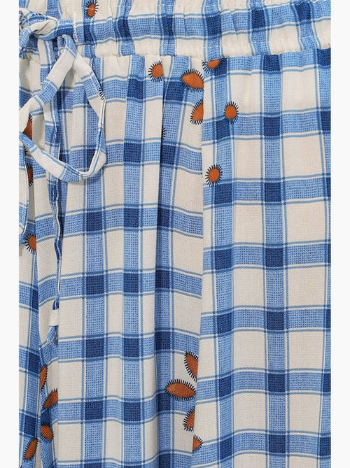 Falda maxi de cuadros de cintura alta bdart - Kiabi