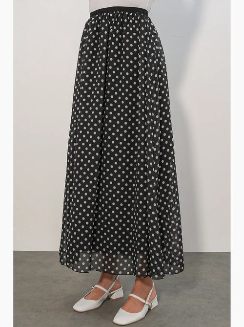 Falda maxi de lunares de cintura alta bdart - Kiabi