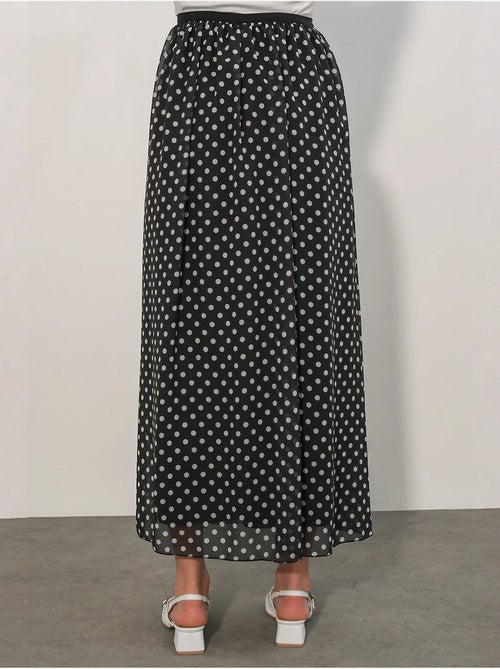 Falda maxi de lunares de cintura alta bdart - Kiabi