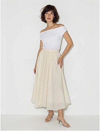 Falda maxi de talle alto en línea a lucci
