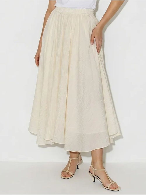 Falda maxi de talle alto en línea a lucci - Kiabi