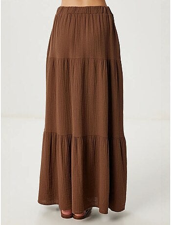 Falda maxi de talle alto y línea a istanbul